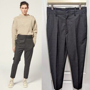 Isabel Marant Etoile | Noah wool trousers in anthracite plaid